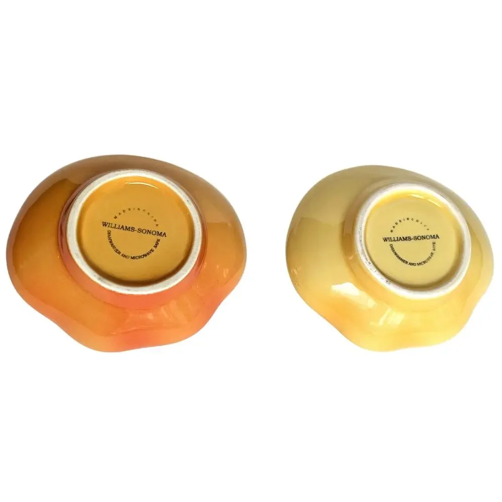 🍅 Williams Sonoma Set of 2 Vintage Heirloom Tomato Appetizer Dip Bowls